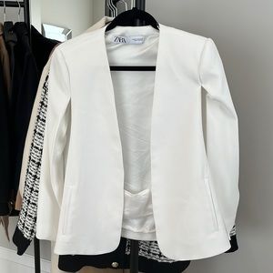 Zara, white cape jacket, XS.